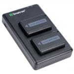 کیت شارژر دوقلو USB و باتری دوربین سونی اسماتری مدل FW-50