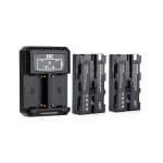 کیت شارژر USB به همراه دو عدد باتری دوربین سونی جی جی سی مدل DB-NPF7K2