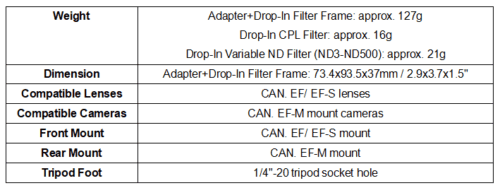 آداپتور اتوماتیک لنز کنون جی جی سی مدل CA-EF_EFM_K با فیلتر های UV,ND, CPL - Image 10