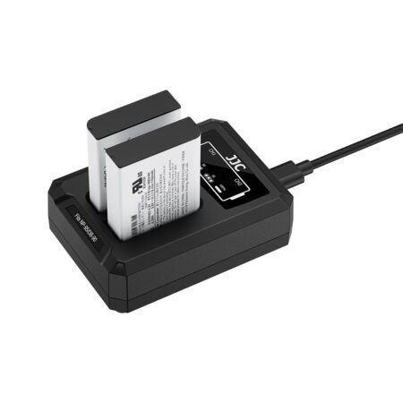 شارژر دوقلو تایپ سی باتری دوربین فوجی فیلم جی جی سی مدل DCH-95TC - Image 13