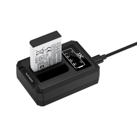 شارژر دوقلو تایپ سی باتری دوربین فوجی فیلم جی جی سی مدل DCH-95TC - Image 6