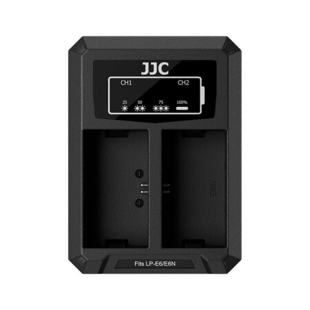 شارژر دوقلو تایپ سی باتری دوربین کنون جی جی سی مدل DCH-E6TC - Image 12