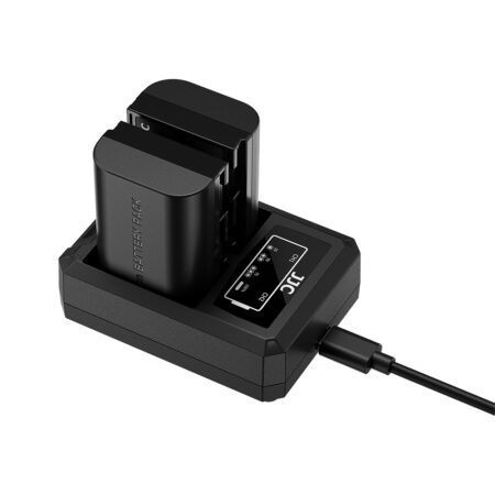 شارژر دوقلو تایپ سی باتری دوربین کنون جی جی سی مدل DCH-E6TC - Image 4