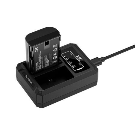 شارژر دوقلو تایپ سی باتری دوربین کنون جی جی سی مدل DCH-E6TC - Image 9