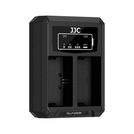 شارژر دوقلو تایپ سی باتری دوربین کنون جی جی سی مدل DCH-E6TC - Image 10