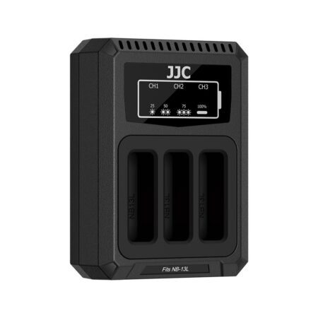 شارژر دوقلو تایپ سی باتری دوربین کنون جی جی سی مدل DCH-NB13LTC - Image 3