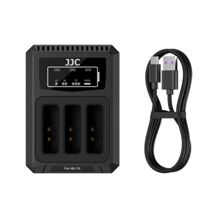 شارژر دوقلو تایپ سی باتری دوربین کنون جی جی سی مدل DCH-NB13LTC - Image 5